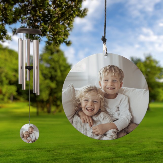 Custom Photo Template Kids Family Grandkids Image Wind Chime (Outdoor)