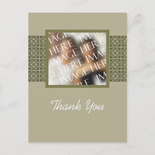 Custom Photo Template Thank You Card (Front)