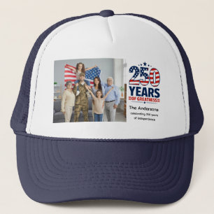 Custom Photo & Text 250 America Years Of Greatness Trucker Hat