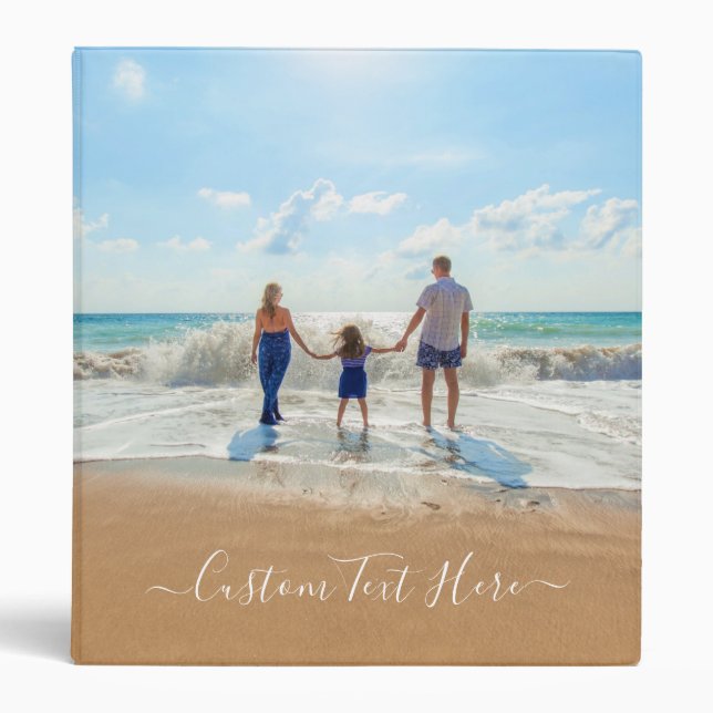 Custom Photo Text 3 Ring Binder Your Family Photos (Front)