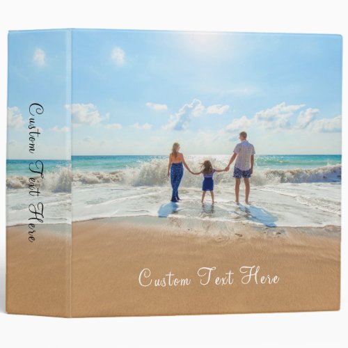 Custom Photo Text 3 Ring Binder Your Own Design