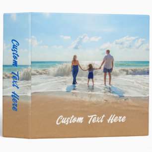 Custom Photo Text 3 Ring Binder - Your Own Design