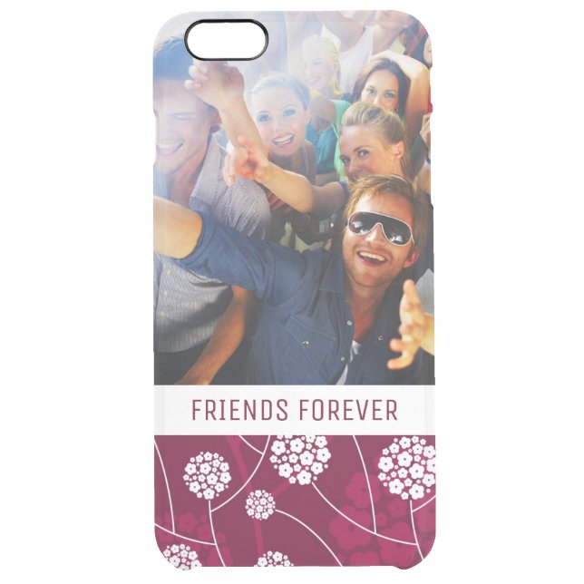 Custom Photo & Text Abstract floral pattern Uncommon iPhone Case (Back)