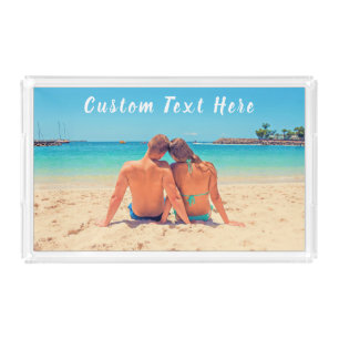 Custom Photo Text Acrylic Tray Your Photos Design