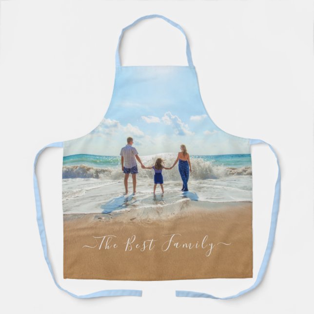 Custom Photo Text Apron Your Favorite Photos (Front)