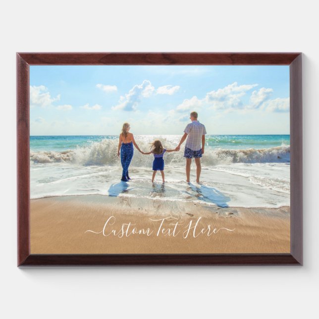 Custom Photo Text Award Plaque - Your Own Design (Horizontal)