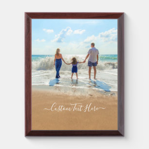 Custom Photo Text Award Plaque Your Photos Gift