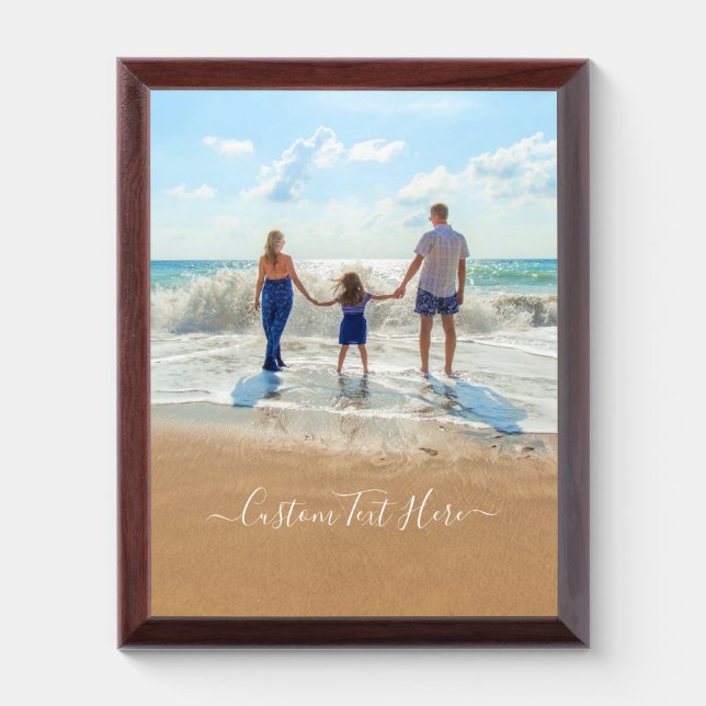 Custom Photo Text Award Plaque Your Photos Gift (Vertical)