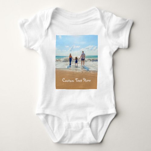 Custom Photo Text Baby Bodysuit Your Photos Design