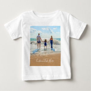 Custom Photo Text Baby T-shirt - Your Own Design