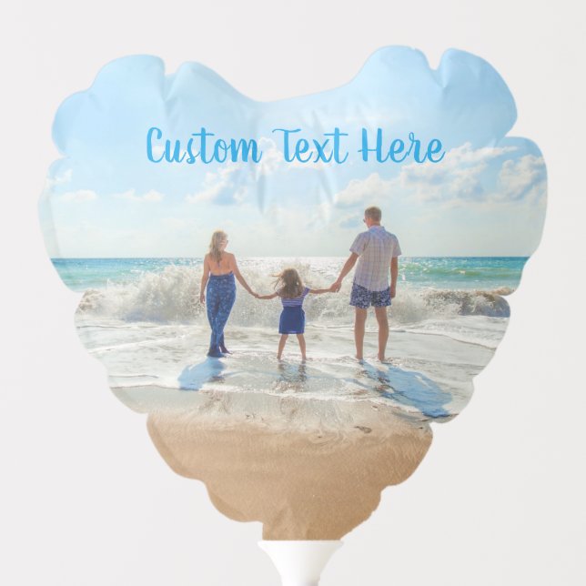 Custom Photo Text Balloon with Your Family Photos (Front)