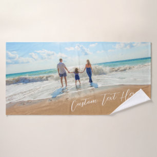 Custom Photo Text Bath Towels Your Photos Design