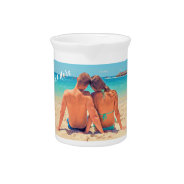 Custom Photo Text Beverage Pitcher Your Photos at Zazzle