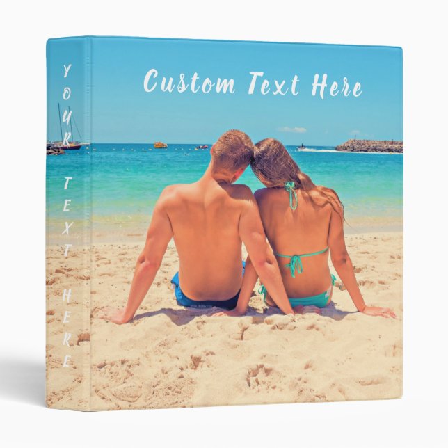 Custom Photo Text Binder Your Favorite Photos (Front/Spine)