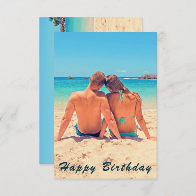 Custom Photo Text Birthday Card Your Own Design (Front/Back)