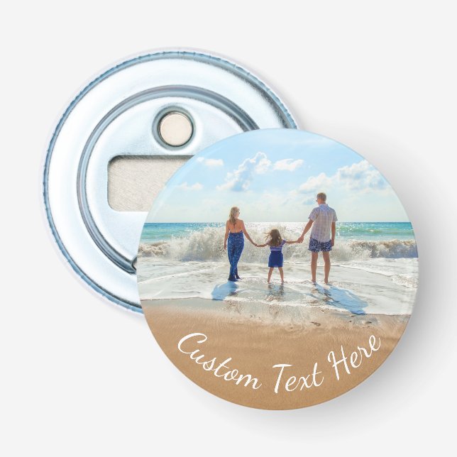 Custom Photo Text Bottle Opener Your Photo Design (Front)