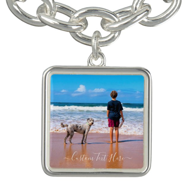 Custom Photo Text Bracelet Gift with Your Photos (Design)