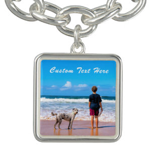 Custom Photo Text Bracelet Your Photos with Pets