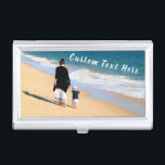 Custom Photo Text Business Card Case Your Fhotos<br><div class="desc">Custom Photo and Text Business Card Cases - Your Own Design - Special - Personalized Family / Friends or Personal Business Card Holders Gift - Add Your Text and Photo - Resize and move or remove and add elements / image with Customization tool ! Choose font / size / color...</div>