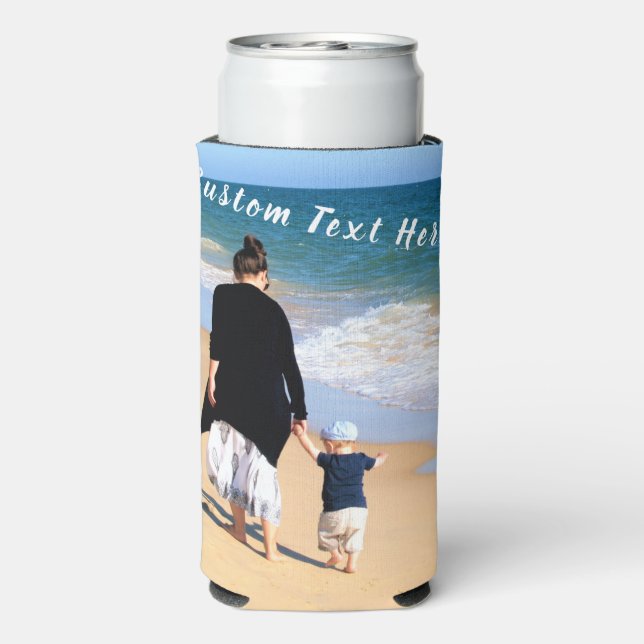 Custom Photo Text Can Cooler Your Photos with Mom (Seltzer Back)