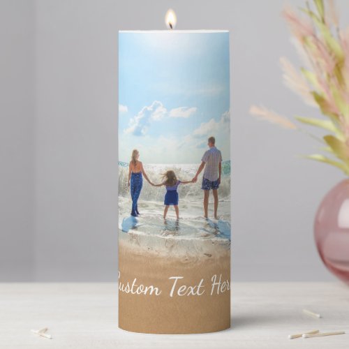 Custom Photo Text Candle with Your Own Design