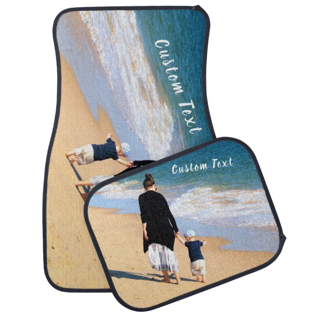 Custom Photo Text Car Floor Mat Your Family Photos (Set)