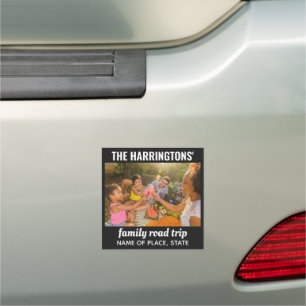 Custom photo & text car magnet