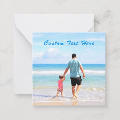 Custom Photo Text Card Your Family Photos Gift