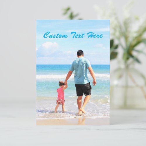 Custom Photo Text Card Your Family Photos with Dad