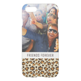 Custom Photo & Text Cheetah skin pattern iPhone 8/7 Case