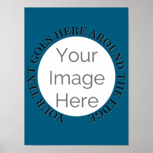 Custom Photo & Text Circle – Party Design Poster
