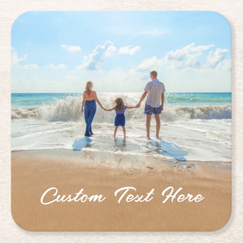 Custom Photo Text Coaster Your Favorite Photos