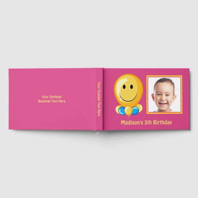 Custom Photo, Text & Color Birthday Guest Book (Full)