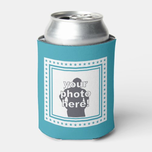 CUSTOM PHOTO TEXT  COLOR can cooler