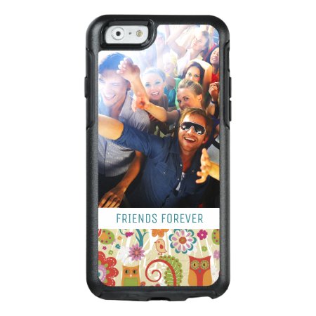 Custom Photo & Text Color Floral And Owl Otterbox Iphone 6/6s Case