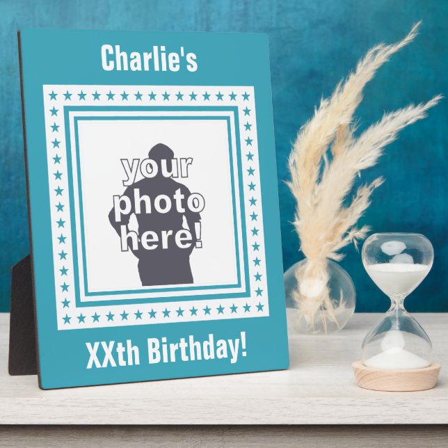 CUSTOM PHOTO, TEXT & COLOR plaque (Side)