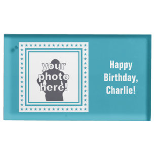 CUSTOM PHOTO, TEXT & COLOR table card holder