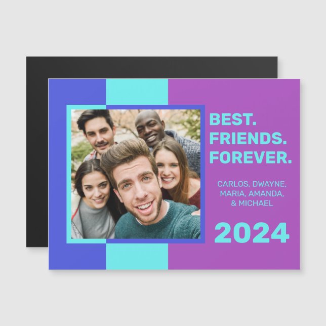 Custom Photo & Text Colorful Magnetic Invitation (Front/Back)