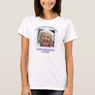 Custom Photo Text Create Your Own 70th Birthday T-Shirt
