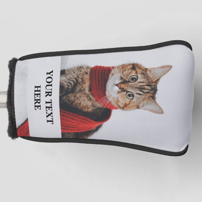 Custom Photo Text Create Your Own Personalized Gol Golf Head Cover (Front)