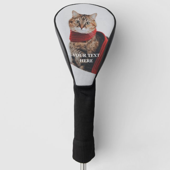 Custom Photo Text Create Your Own Personalized Gol Golf Head Cover (Front)