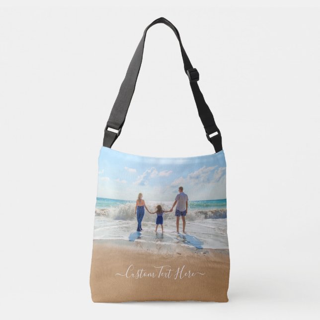 Custom Photo Text Crossbody Bag Your Photo Gift (Front)