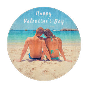 Custom Photo Text Cutting Board - Valentine's Day