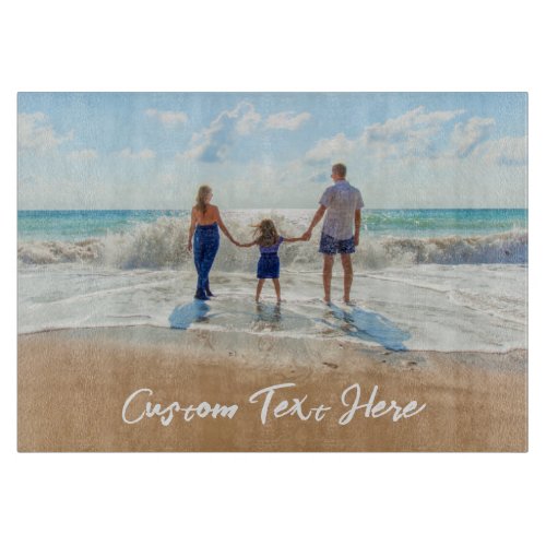 Custom Photo Text Cutting Board Your Photos Design