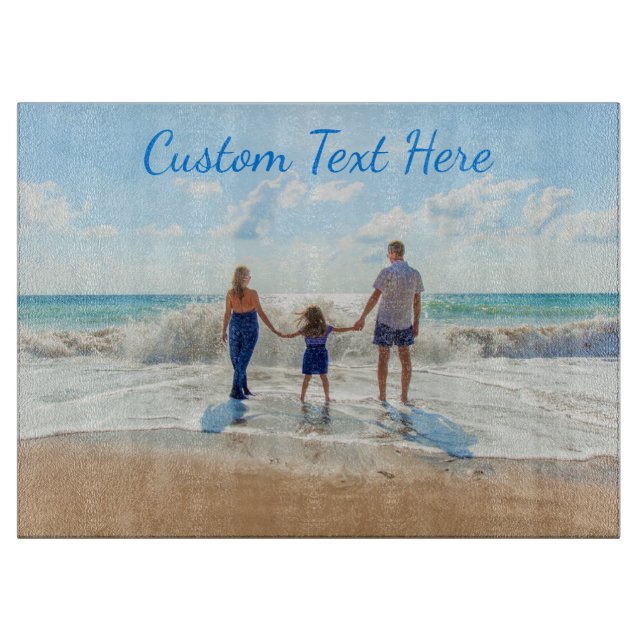 Custom Photo Text Cutting Board Your Summer Design
