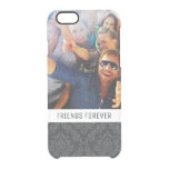 Custom Photo &amp; Text Damask Pattern 6 Clear iPhone 6/6S Case