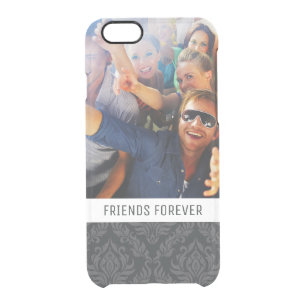Custom Photo & Text Damask Pattern 6 Clear iPhone 6/6S Case