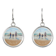 Custom Photo Text Earrings Gift With Your Photos at Zazzle