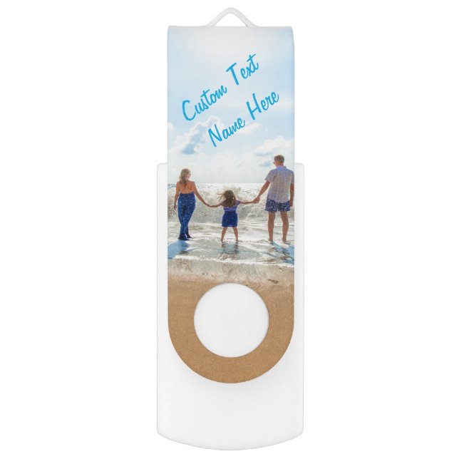Custom Photo Text Flash Drive Your Family Photos (Front Vertical)