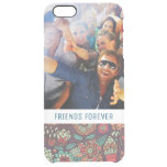 Custom Photo &amp; Text floral cartoon pattern Clear iPhone 6 Plus Case